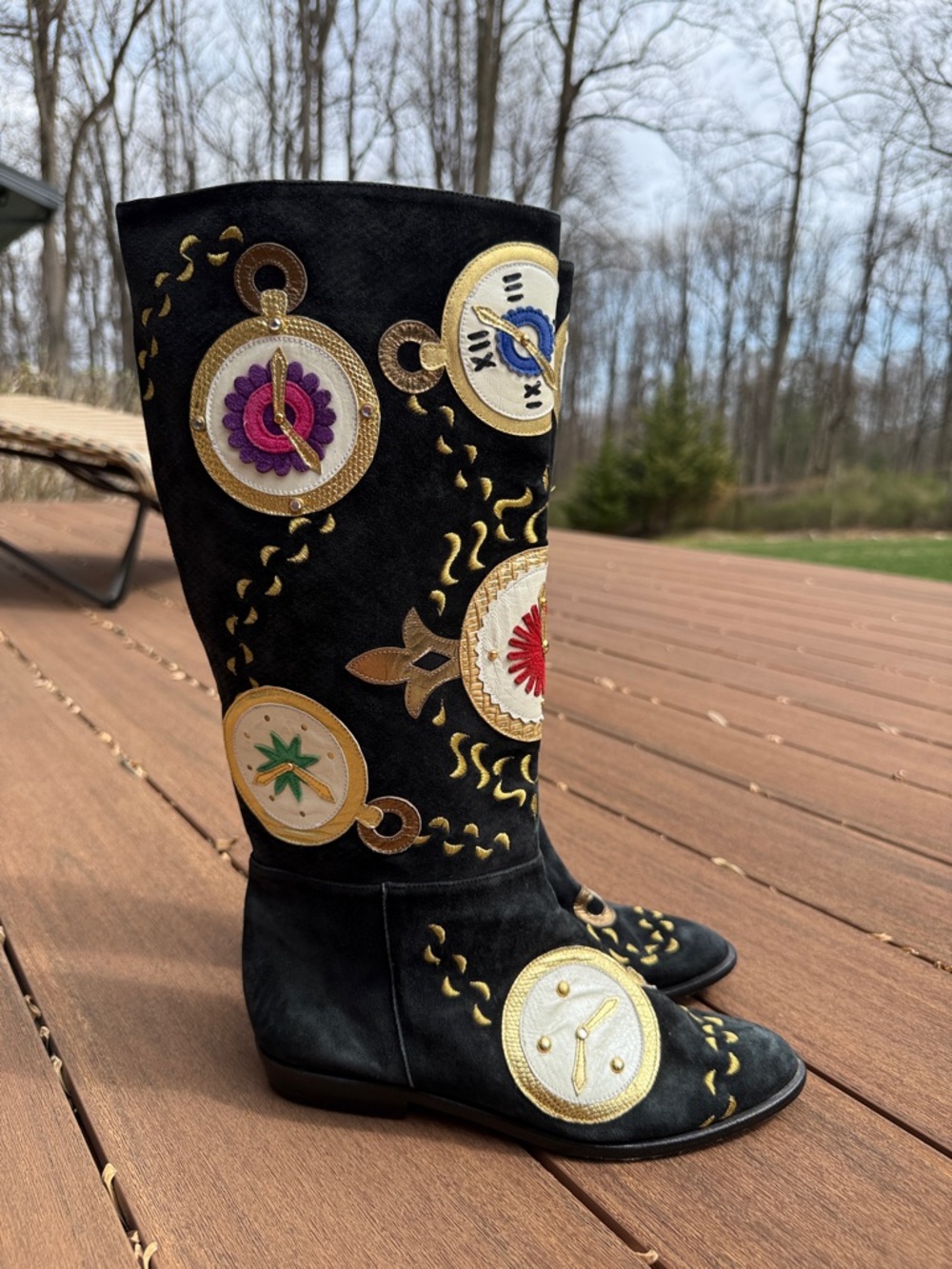 Vintage 1980s Zalo Clock Boots Size 6